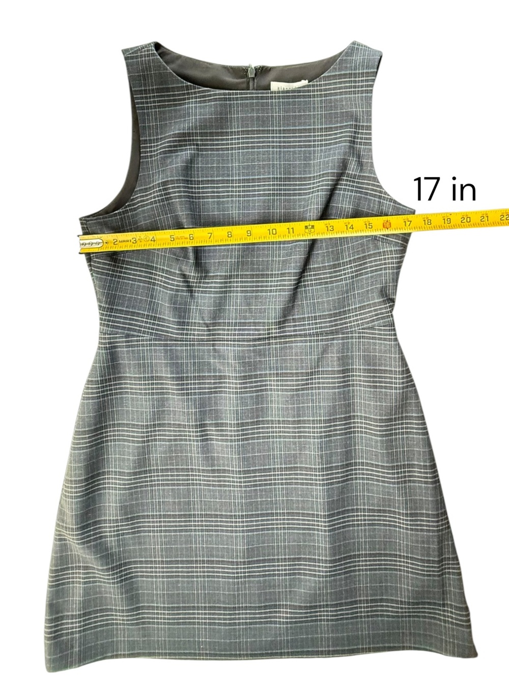 Gianni Bini Charlotte Dress Women’s Gray Plaid Sleeveless Sheath Size 10 NWT - Picture 9 of 13